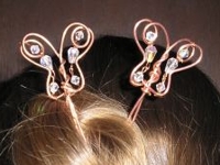 AOK Corral Wire Butterfly Hair Sticks